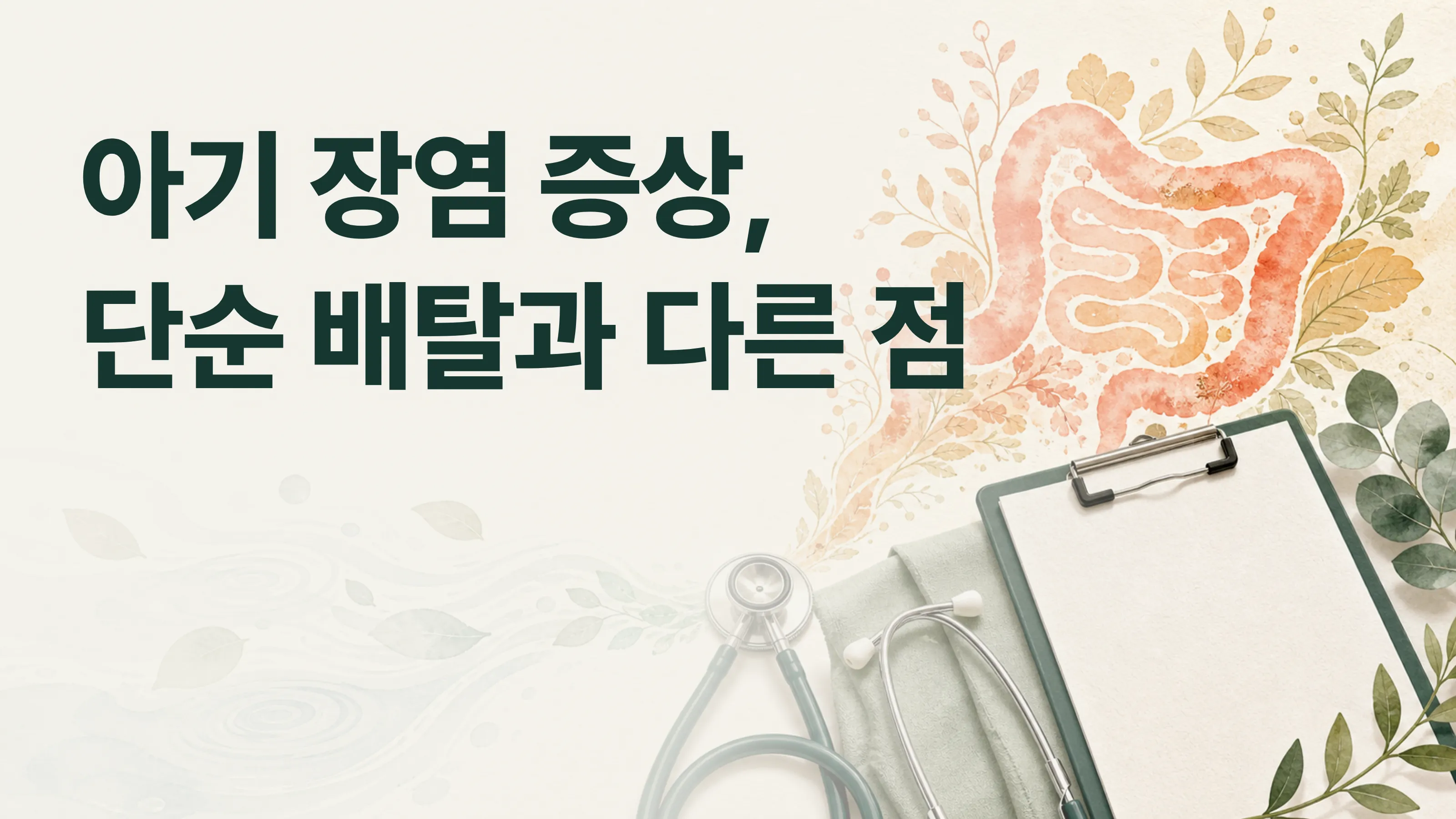 아기 장염 증상, 단순한 배탈일까요 아니면 치료가 필요한 염증일까요?