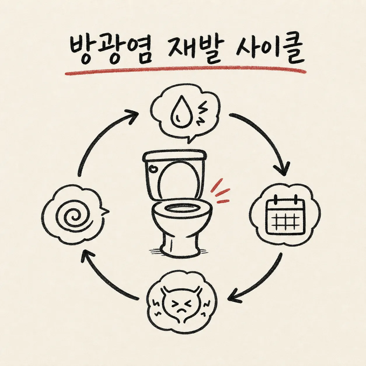 방광염, 항생제 먹으면 나았다가 왜 자꾸 재발할까요?