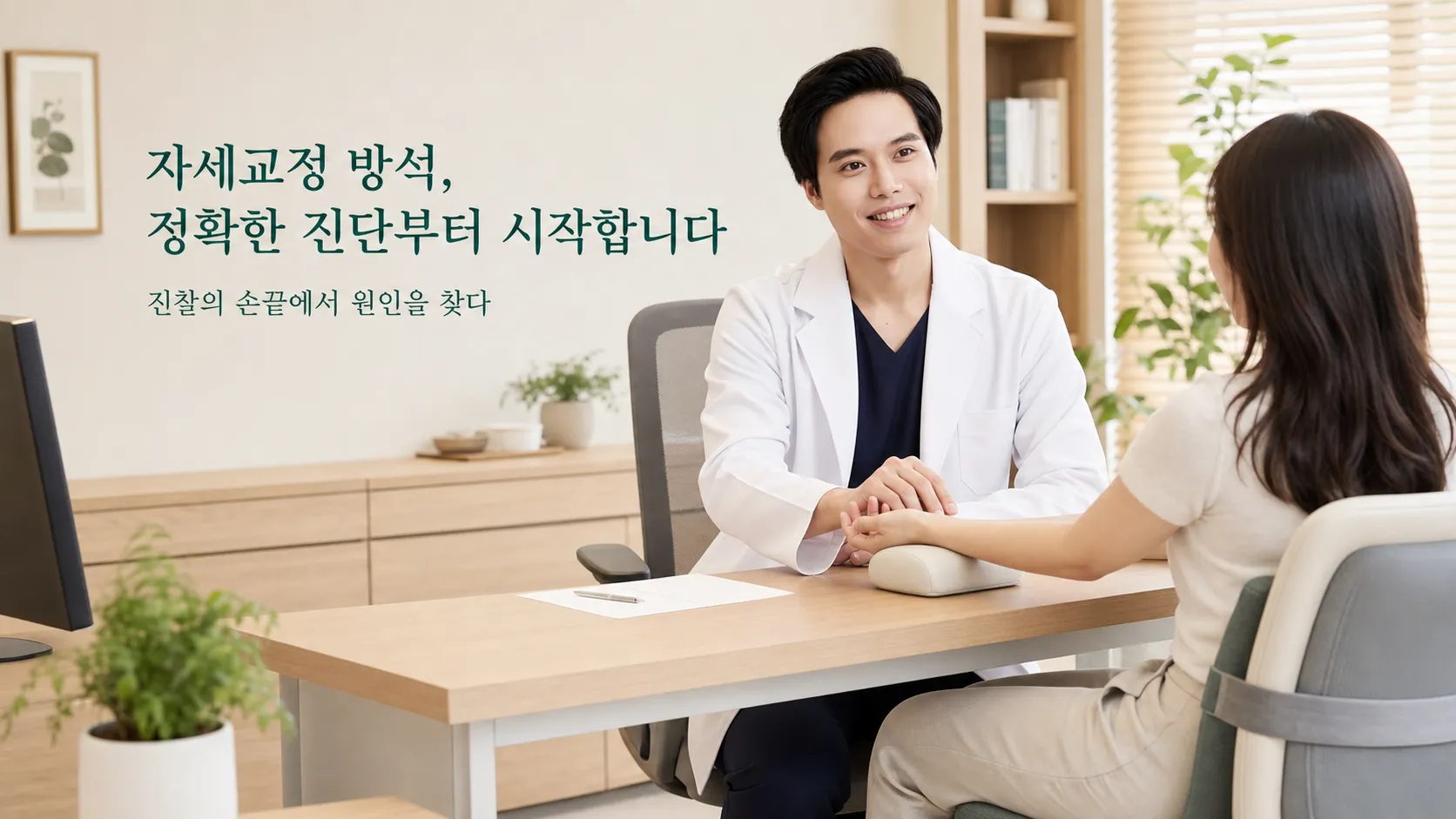 제가 진료에서 중요하게 보는 것은 — 원장이 진료실에서 환자와 상담하는 장면