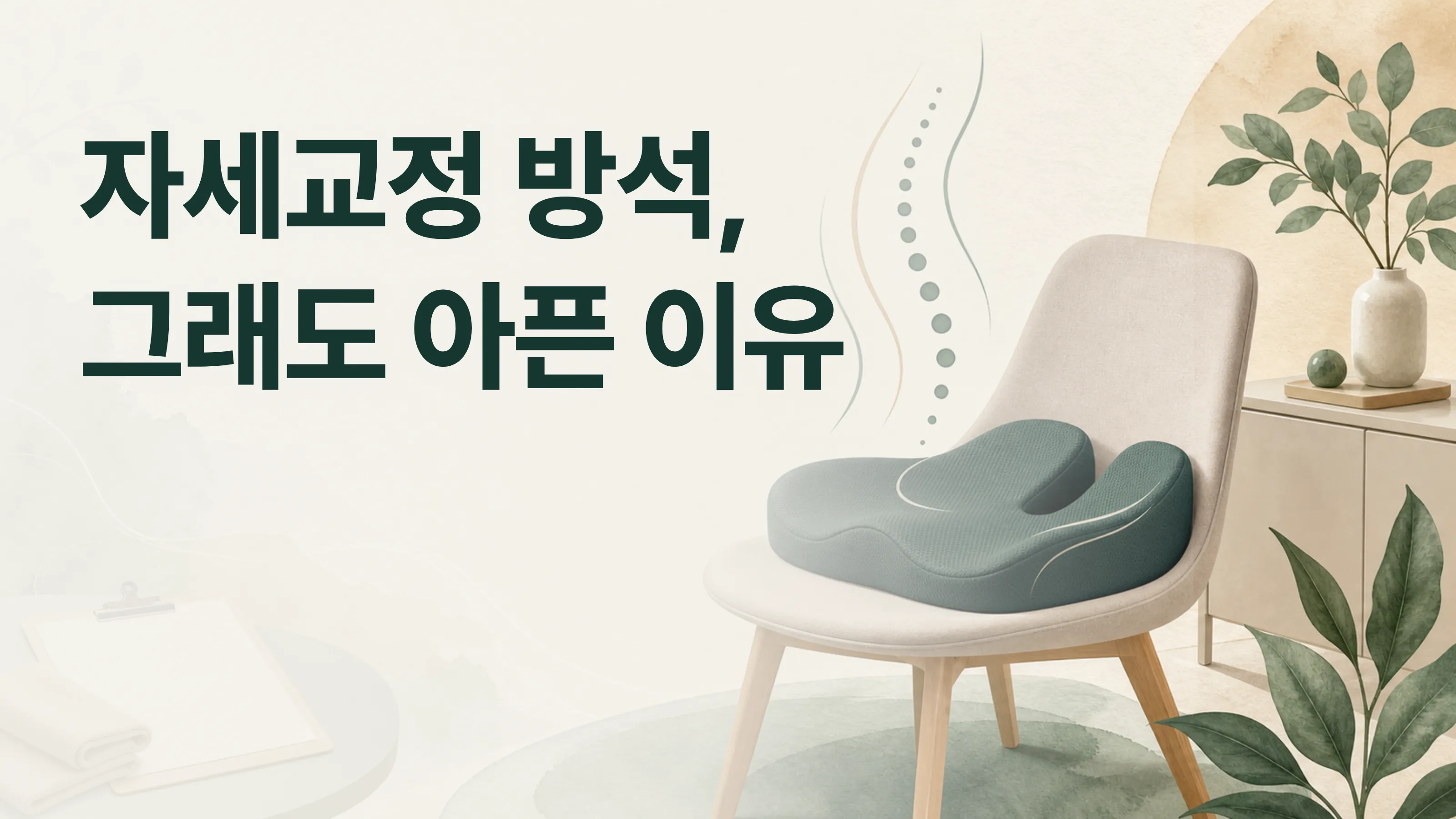 자세교정 방석을 써도 허리 통증이 계속되는 이유는 무엇일까요?