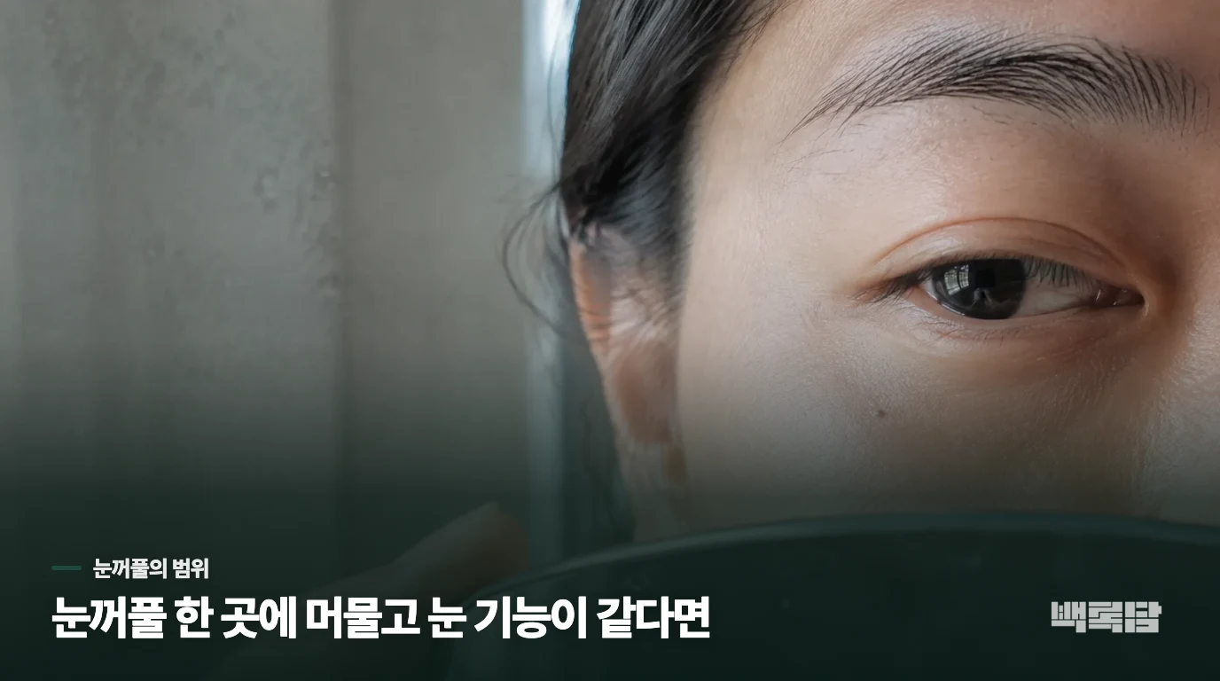 눈꺼풀 한 곳이 짧게 뛰는 눈떨림은 어떤 모습인가요?