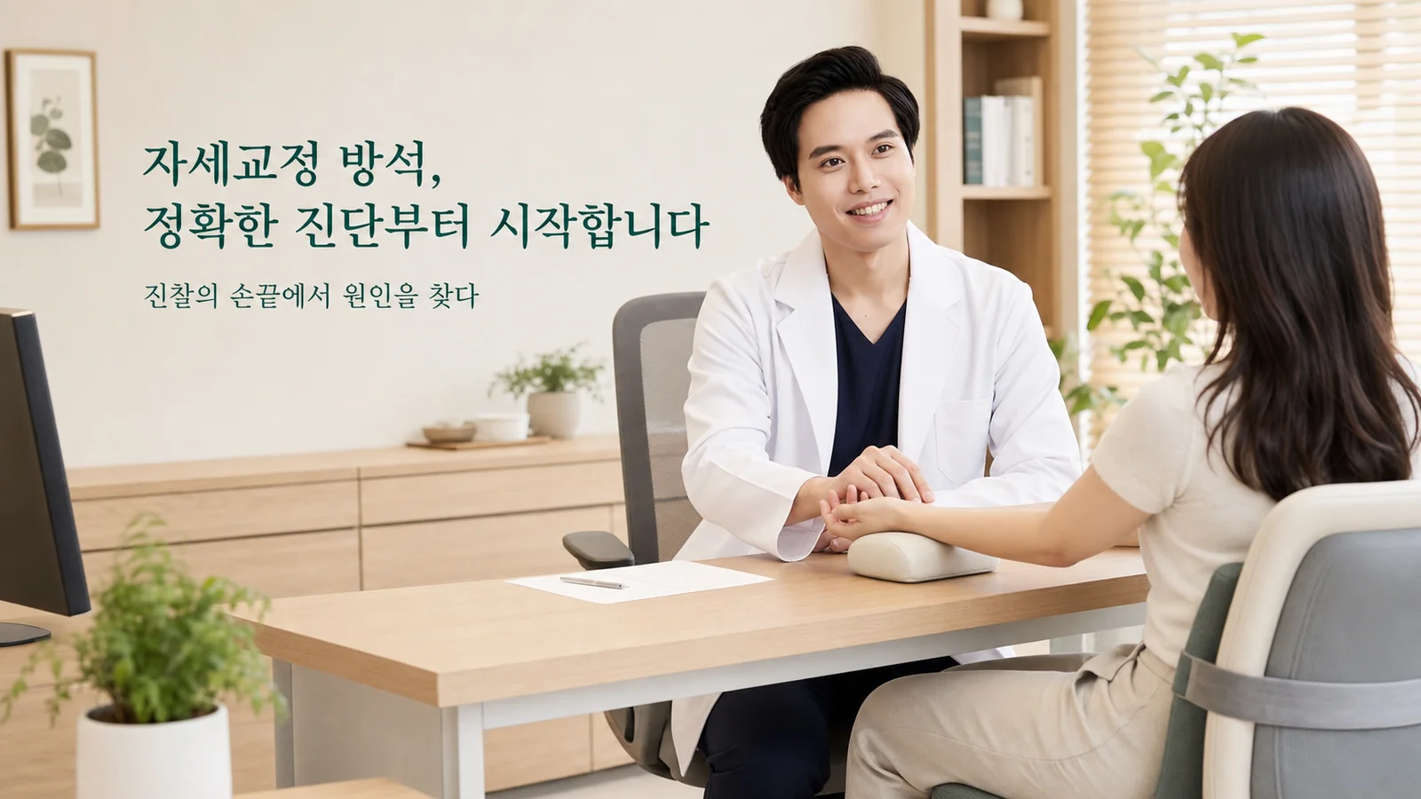 제가 진료에서 중요하게 보는 것은 — 원장이 진료실에서 환자와 상담하는 장면