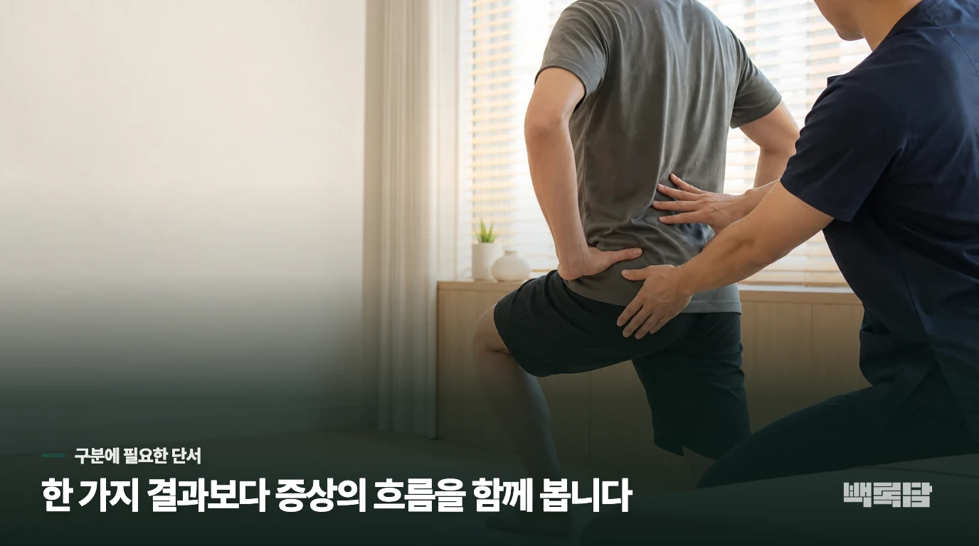 한의학적으로는 이렇게 나눠서 봅니다