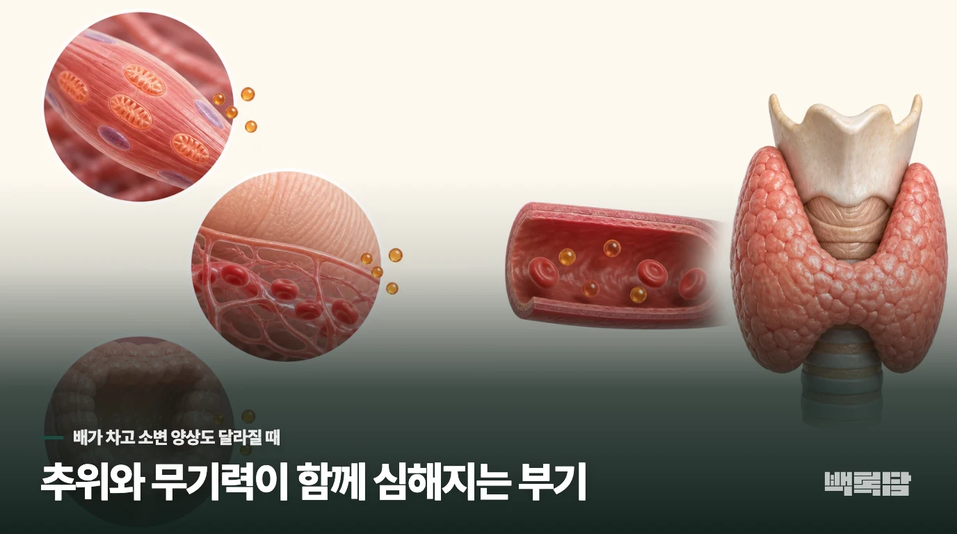추위와 무기력이 함께 심해지는 부기