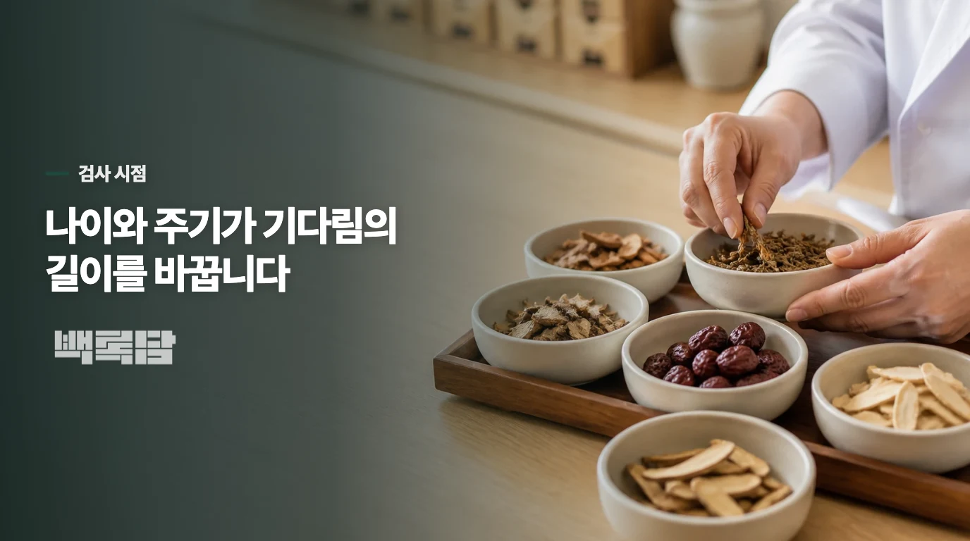 기다림의 길이는 나이와 생리 주기에 따라 달라집니다