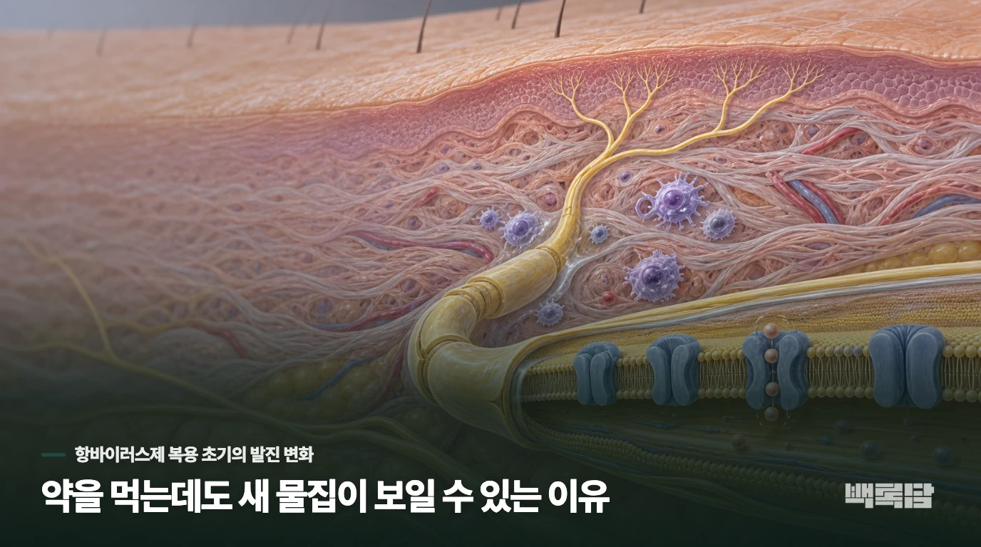 약을 먹는데도 새 물집이 보일 수 있는 이유