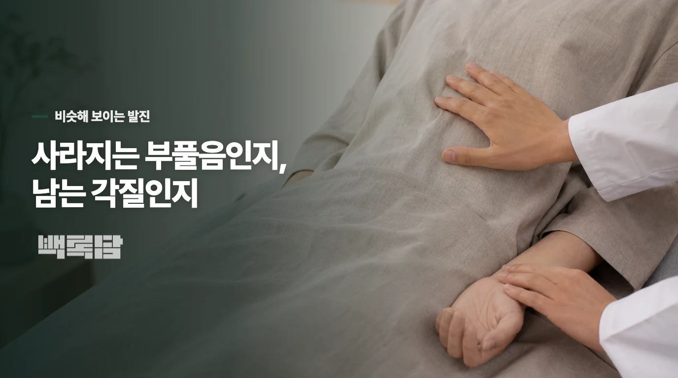 하루 안에 사라지는 부풀음과 각질이 남는 반점은 다릅니다