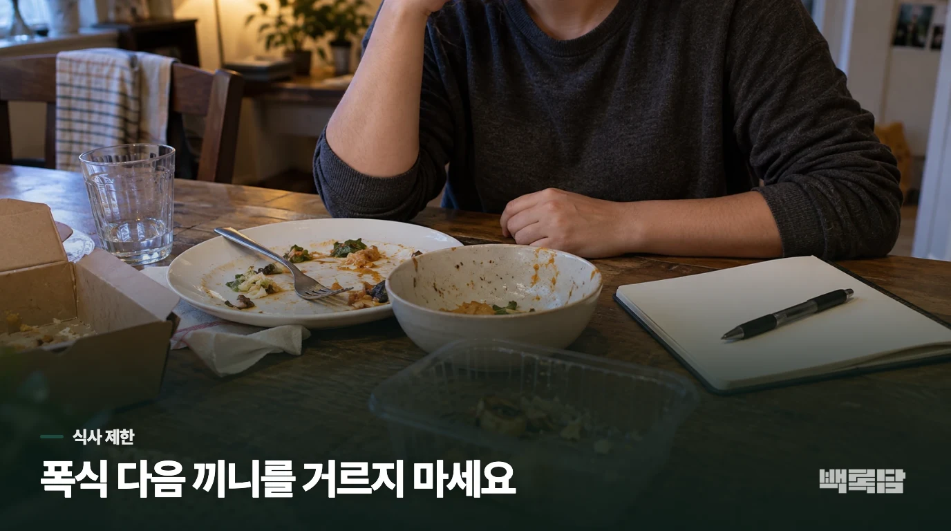 폭식 다음 날 굶으면 반복이 줄어들까요?