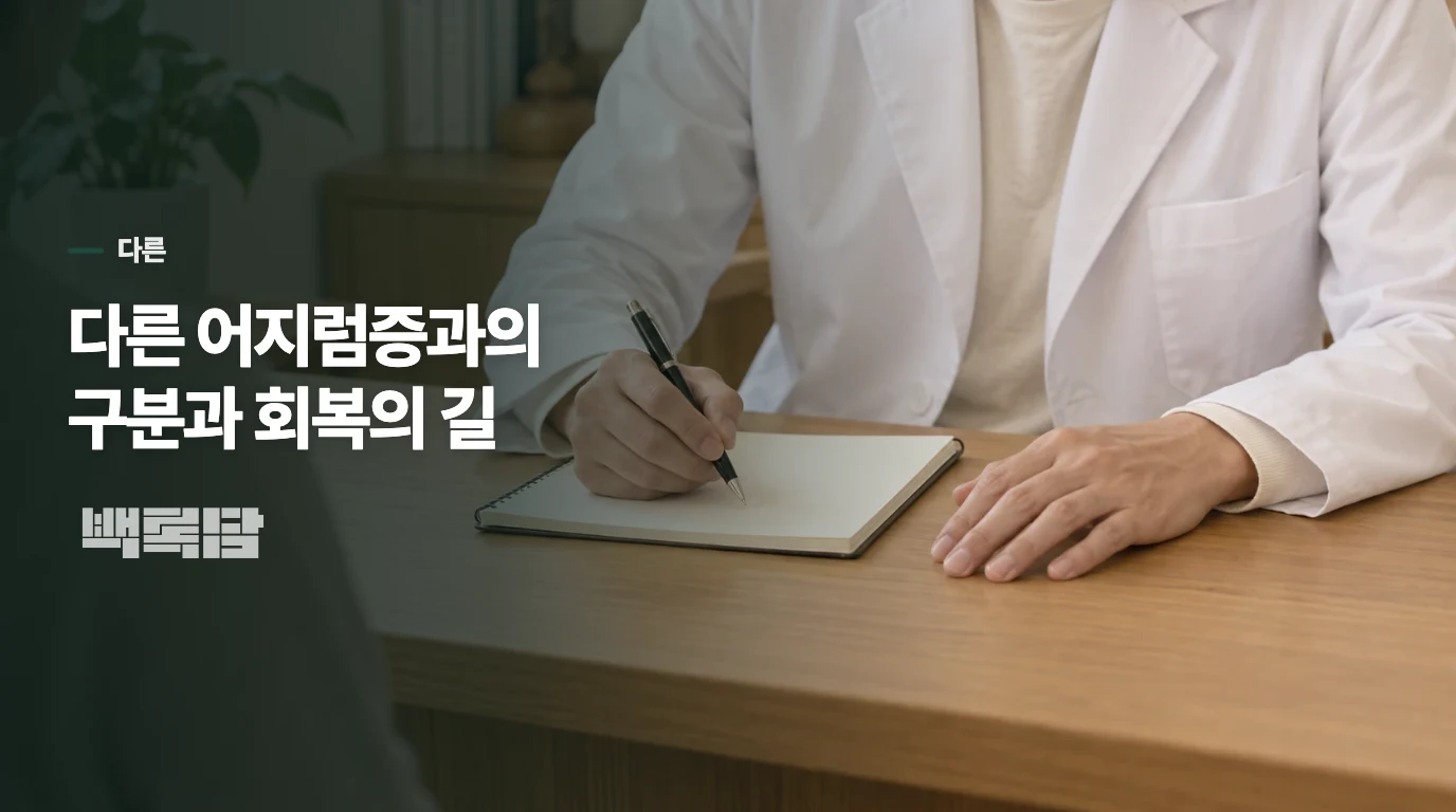다른 어지럼증과의 구분과 회복의 길