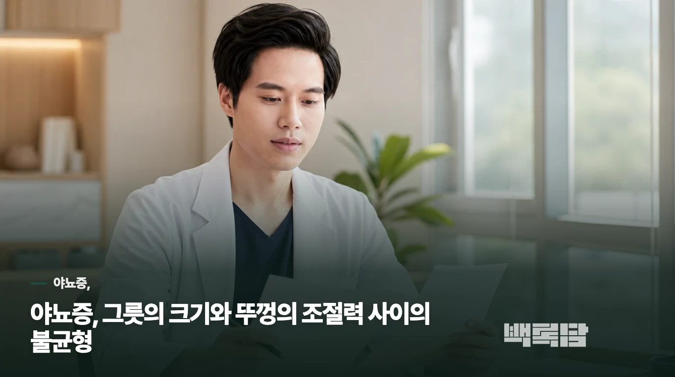 야뇨증, 그릇의 크기와 뚜껑의 조절력 사이의 불균형