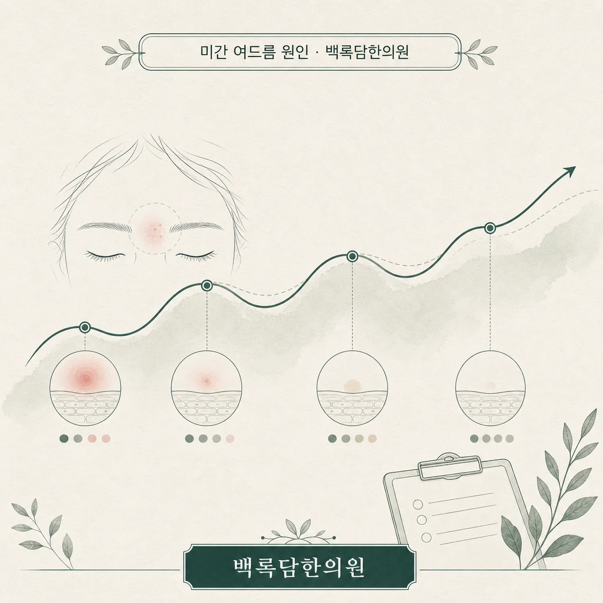 회복의 과정은 직선이 아니라 '물결'처럼 찾아옵니다 — 섹션 주제를 상징하는 에디토리얼 일러스트 카드