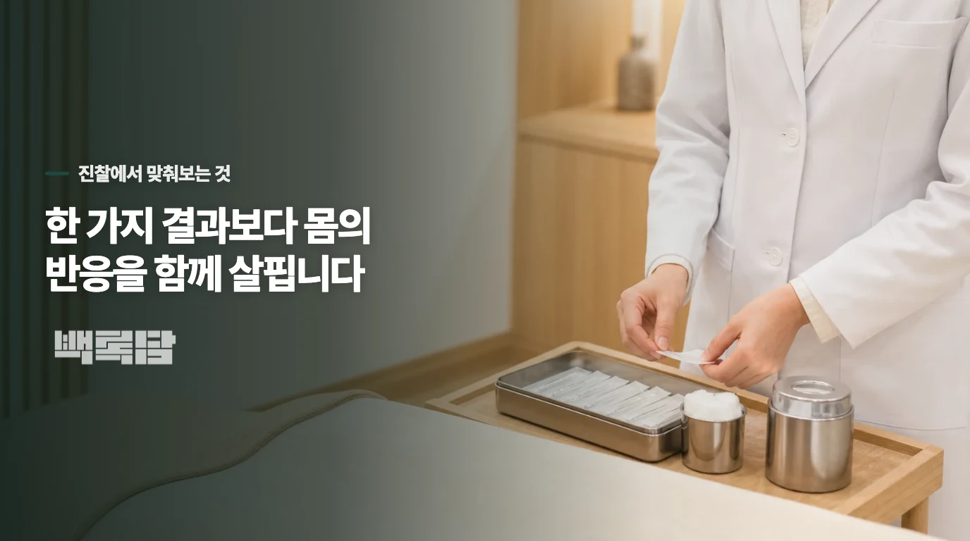 진료에서는 경옥고를 지금 넣을지 정합니다