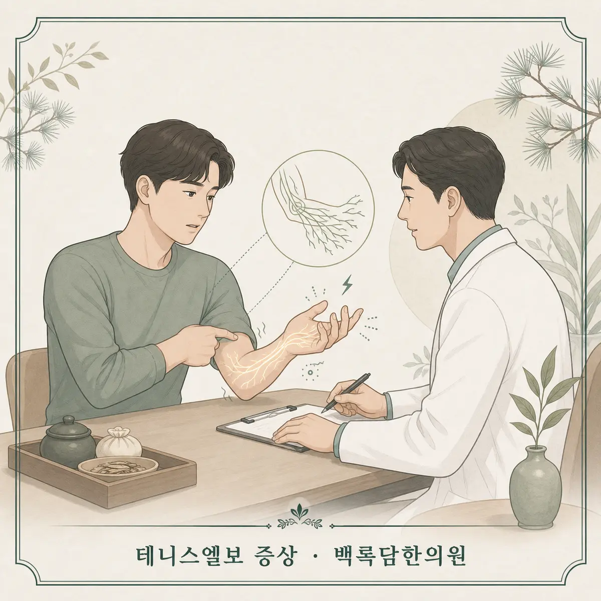 지금 내 통증, 당장 병원으로 달려가야 할 위험 신호 — 섹션 주제를 상징하는 에디토리얼 일러스트 카드