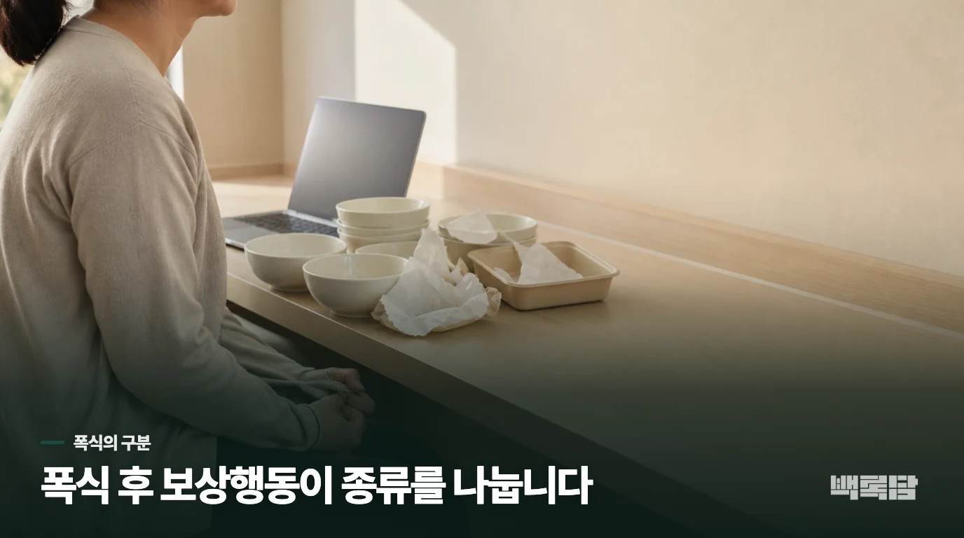 폭식증에서 구토 여부가 왜 중요한가요?