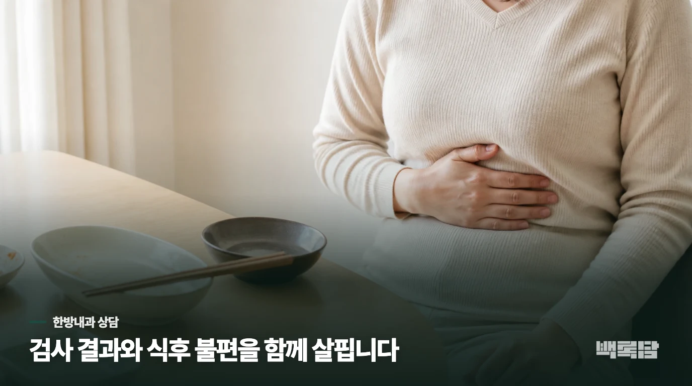 담적병 상담은 현재 증상과 검사 결과를 연결하는 자리입니다