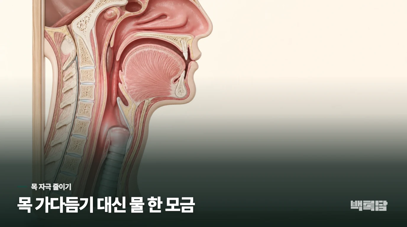 음식은 잘 넘어가는데 목이물감만 남을 때 해볼 수 있는 일