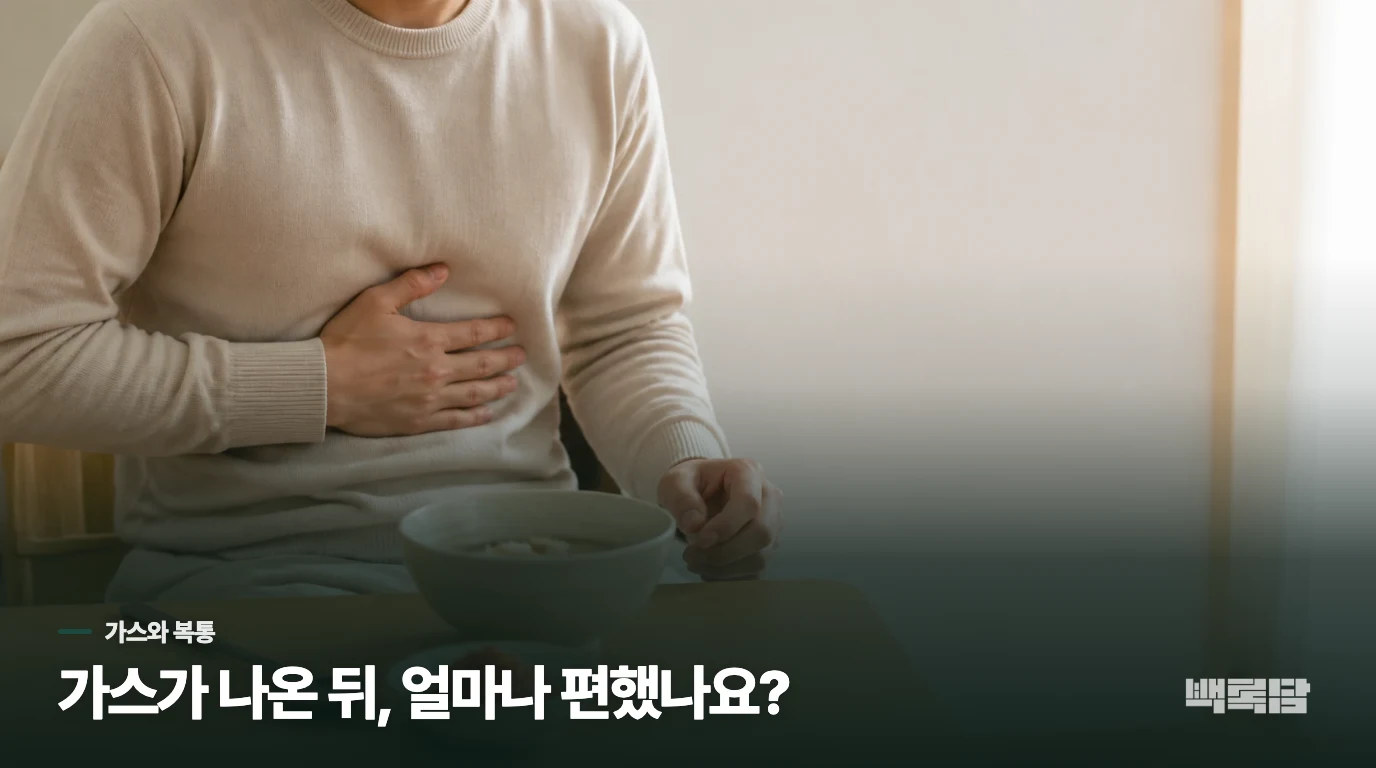 방귀를 뀌고 편해졌는데 오후에 다시 아프다면