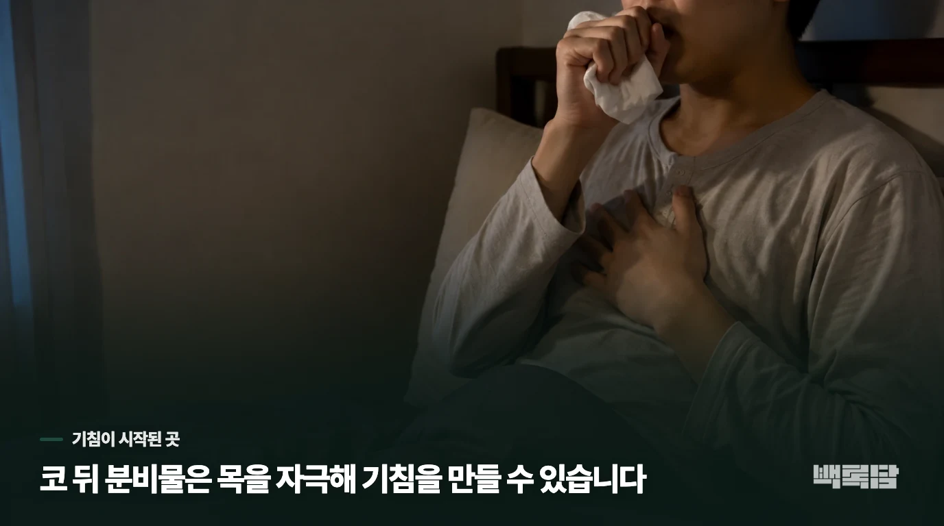 누우면 목이 간질거리는 기침, 어디에서 시작될까요?