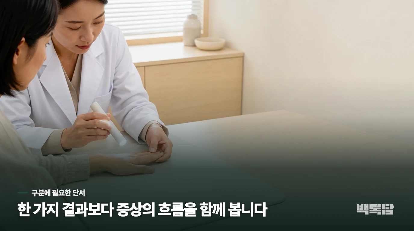 손가락 끝에 작은 물집들이 무리 지어 올라오는데 단순 습진일까요?